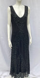 1930 Bias cut black lace silk dress 2