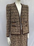 Adolfo USA Boucle Knit Skirt Suit