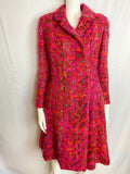 Vintage 1970s Pink Fuschia Irish Wool Coat by Jack Clarke