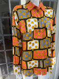 Vintage Escada by Margaretha Ley coins print shirt with tie