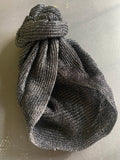Vintage 1940s Black Raffia Turban