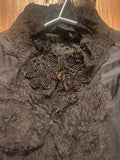 Antique Victorian Black Cape with French Jet  Beading & Lace