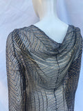 Antique Art Deco Gold Lame & Lace Blouse
