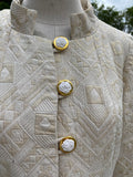 Gold brocade opera coat