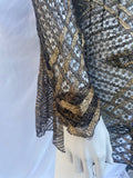 Antique Art Deco Gold Lame & Lace Blouse