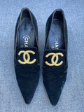 Chanel CC Logo Vintage Heels Shoes