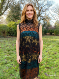 Bottega Veneta Black Overlay Lace Embellished Dress with Swarovski Crystals as worn on Julia Roberts.