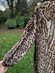 Vintage 1940s Ocelot Fur Coat size M