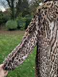 Vintage 1940s Ocelot Fur Coat size M