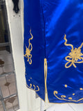 Vintage Chinese Silk Jacket with Gold Metallic Lame Dragon Embroidery