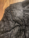 Antique Victorian Black Bustier Boned Jacket with French Jet Beading