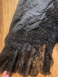 Antique Victorian Black Cape with French Jet  Beading & Lace