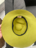 1940s Chartreuse Soft Felt Fedora Hat