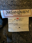 Vintage 1980s Yves Saint Laurent Grey Wool Skirt with Large Pockets