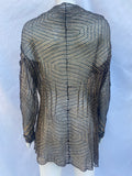 Antique Art Deco Gold Lame & Lace Blouse