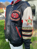 Jeff Hamilton San Francisco 49ERS Super Bowl XXIX Leather Jacket