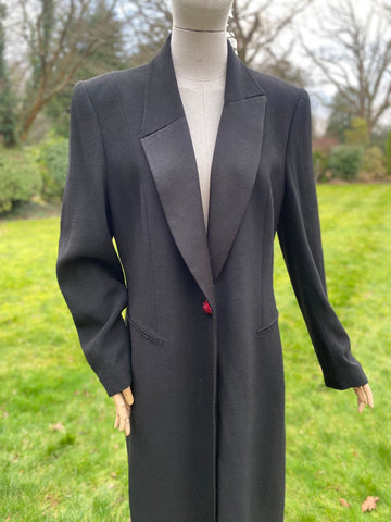 Tomasz Starzewski Long Black Tuxedo Opera Coat