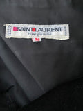 Vintage Yves Saint Laurent Silk Velvet Evening Dress with Swarovski Buttons