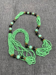 Art Deco Czech Peking Green Glass Beads Necklace (Copy)
