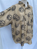 Vintage Sunburst Sun Print Silk Shirt by Carol Horn