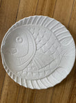 Vintage Sarreguemines French Majolica 12 Piece Fish Diner plates Set 1960