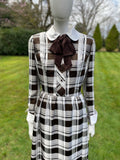 1970s Belinda Bellville Boutique Plaid Dress