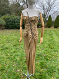 Gold Serpent Snake Dress from Bellville Sassoon & Lorcan Mullany Size 14Uk