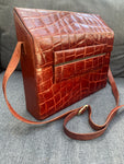 Vintage Large Crocodile Skin Shoulder Bag