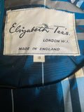 1970s Elizabeth Tees Blue Plaid Maxi Dress