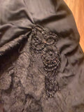Antique Victorian Black Cape with French Jet  Beading & Lace