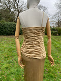 Gold Serpent Snake Dress from Bellville Sassoon & Lorcan Mullany Size 14Uk