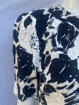 Hardy Amies Couture Silk Dress with Sequinned Sleeves