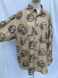 Vintage Sunburst Sun Print Silk Shirt by Carol Horn