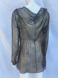 Antique Art Deco Gold Lame & Lace Blouse