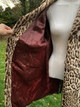 Vintage 1940s Ocelot Fur Coat size M