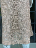 1930s Peach Blush Nude Silk and Satin Skirt Suit size XS
