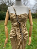 Gold Serpent Snake Dress from Bellville Sassoon & Lorcan Mullany Size 14Uk