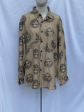 Vintage Sunburst Sun Print Silk Shirt by Carol Horn