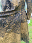 Vintage 1980s Body Map Brown Dress