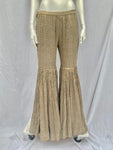 Vintage Gold Lamé super flared grey trousers