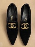 Chanel CC Logo Vintage Heels Shoes