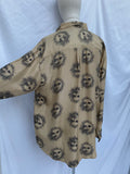 Vintage Sunburst Sun Print Silk Shirt by Carol Horn