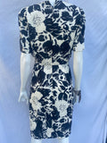 Hardy Amies Couture Silk Dress with Sequinned Sleeves