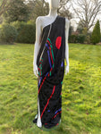 Vintage 1980s Japanese Designer HACHI One Shoulder Gown