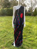 Vintage 1980s Japanese Designer HACHI One Shoulder Gown
