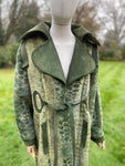 Vintage 1970s Bill Gibb Green Faux Fur Coat