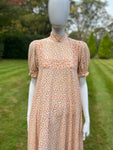 1970s Vintage Travers Tempos Maxi Boho Peasant Prairie Flower Dress