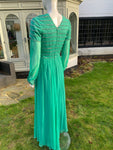 Green Goddess Maxi Chiffon Silk Dress