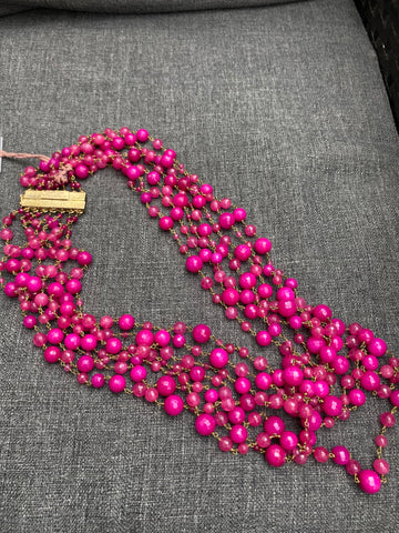 Rosantica Pegaso Pink Agate Multi-Strand Necklace