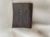 Vintage Loewe Beige Lambs Leather Skirt Suit Sz 42
